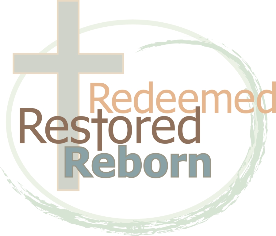 Image of Cross with words Cross - Redeemed restored reborn